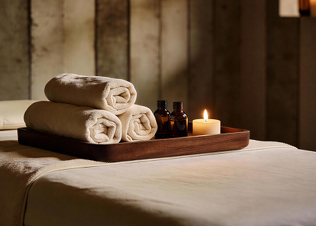 Transformation towels serums ordered nicely